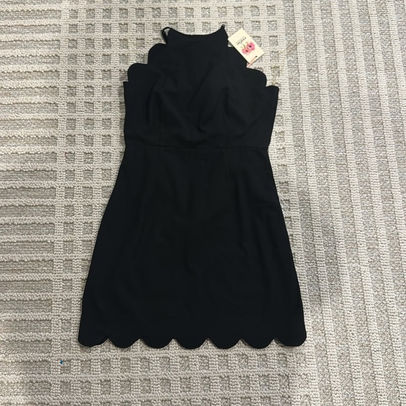 Black Mini Sheath Dress with Halter Neckline for Cocktail - Picture 5 of 5